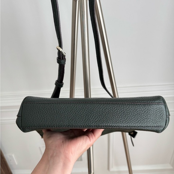 Kate Spade Deep Green Top Zip Pebbled Leather Crossbody Bag - Picture 7 of 11